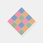 Patchwork Quilt Multicolored Gingham Serviette (Ecke)