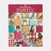 Patchwork Quilt Muster 12 Foto Fleecedecke (Vorderseite)