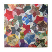 Patchwork Quilt-Muster Fliese (Vorderseite)