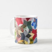Patchwork Quilt-Muster Kaffeetasse (Vorderseite Links)