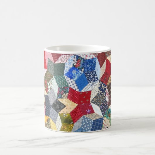 Patchwork Quilt-Muster Kaffeetasse (Mittel)