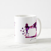 Patchwork-Quilt-Nähmaschine Kaffeetasse (VorderseiteRechts)