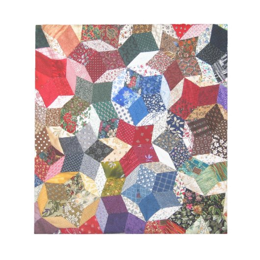 Patchwork Quilt Notizblock (Vorderseite)