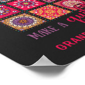 Patchwork Quilt Personalisiert Poster (Ecke)