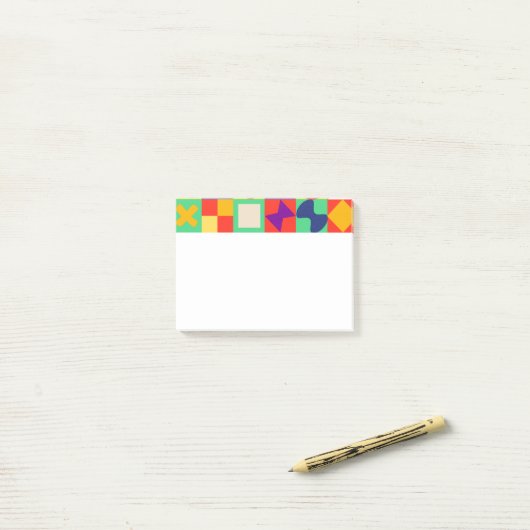 Patchwork Quilt Post-it Klebezettel (Auf Schreibtisch)