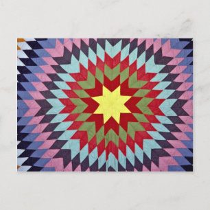 Patchwork-Quilt Postkarte