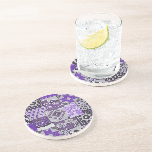 Patchwork Quilt Sandstone Untersetzer (Seite)