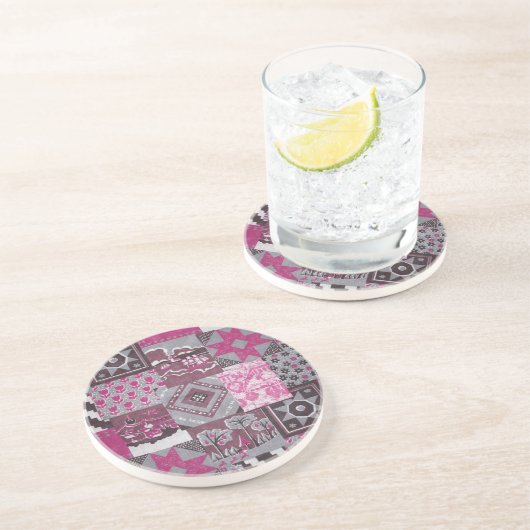 Patchwork Quilt Sandstone Untersetzer (Seite)