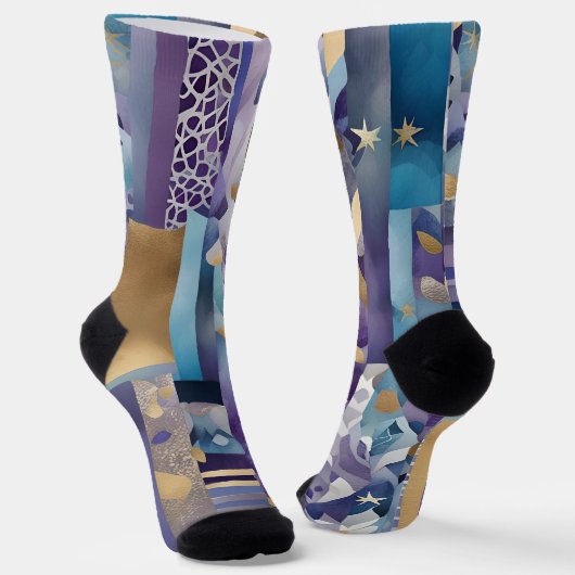 Patchwork-Quilt-Socken Socken (Gewinkelt)