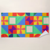 Patchwork Quilt Strandtuch (Vorderseite)