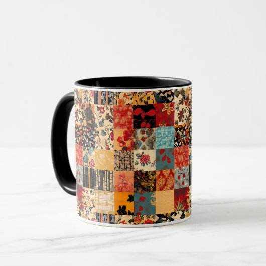 Patchwork Quilt Style Tasse (Vorderseite Links)