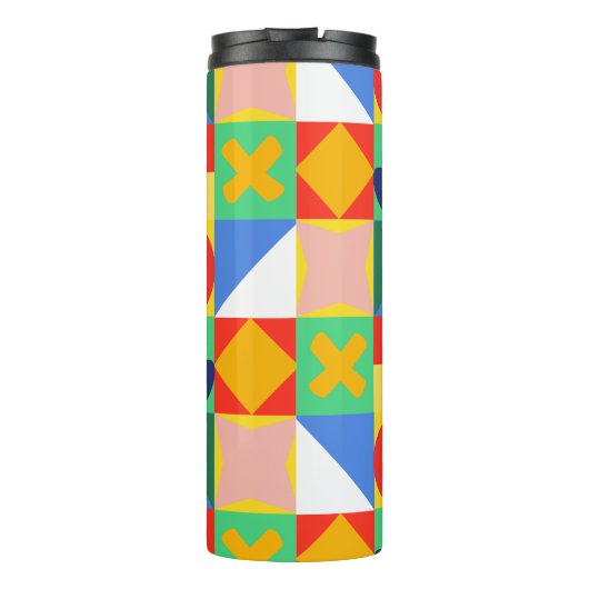 Patchwork Quilt Thermosbecher (Rückseite)