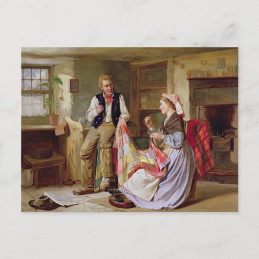 Patchwork Quilt von William Henry Midwood Postkarte (Vorderseite)