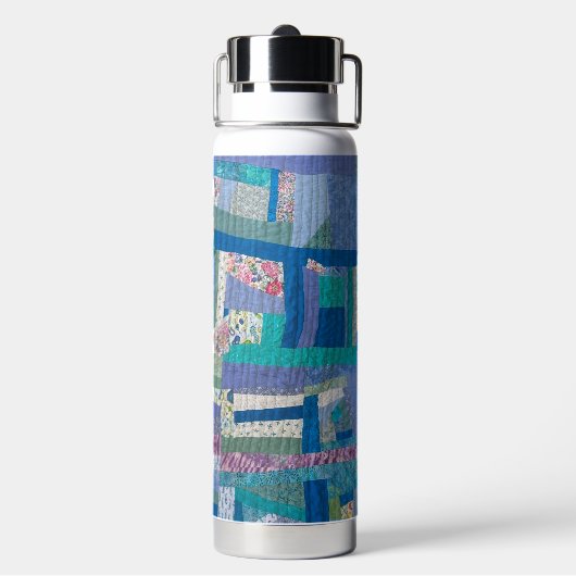 Patchwork Quilt Water Bottle Trinkflasche (Hinten)