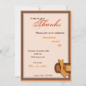 Patchwork Quilted-look-Erntedank Einladung (Rückseite)