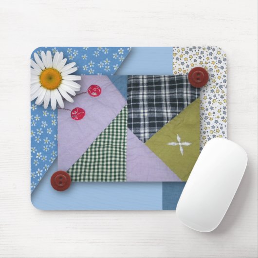Patchwork Quilted Mousepad (Mit Mouse)