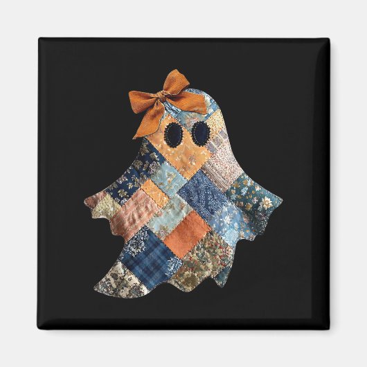 Patchwork Quilter Fall Ghost Bow Quilt Block Autum Magnet (Vorne)