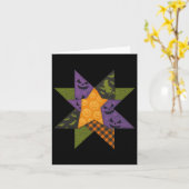 Patchwork Quilting Block Star Muster Halloween Qu Karte (Gelbe Blume)