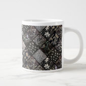 Patchwork-Quilting für Schwarzweiß-Imitate Jumbo-Tasse (Rechts)