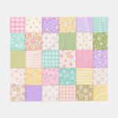 Patchwork-Quiltmuster Patel Fleecedecke (Vorderseite (Horizontal))