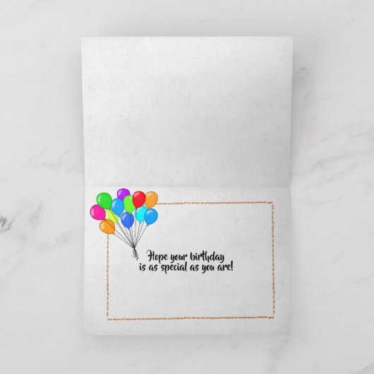 Patchwork-Quiltmuster zum Geburtstag Karte (Innenseite)