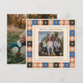 Patchwork-Rahmen-Foto Feiertagskarte (Vorne/Hinten)