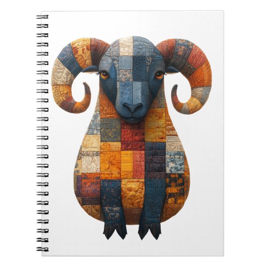 Patchwork Ram Notebook Notizblock (Vorderseite)