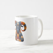 Patchwork-Ram-Tasse Kaffeetasse (VorderseiteRechts)