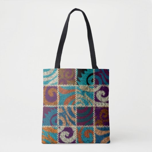 Patchwork-Rauhleinwand-Vintage-Imitation Tasche (Vorderseite)