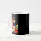 Patchwork-Rentier-Schick-Mädchen-Weihnachten Xmas  Kaffeetasse (Vorderseite Links)