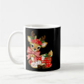 Patchwork-Rentier-Schick-Mädchen-Weihnachten Xmas  Kaffeetasse (Links)
