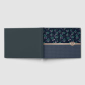 Patchwork, Retro, Blau Gästebuch (Voll)