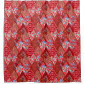 Patchwork, Retro Duschvorhang (Vorderseite)