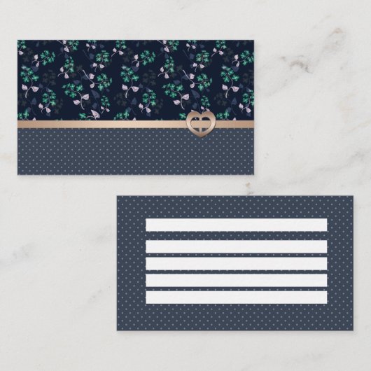 Patchwork, Retro Visitenkarte (Vorne/Hinten)