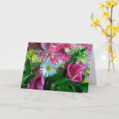 Patchwork rosa Geburtstagskarte Karte (Gelbe Blume)