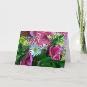 Patchwork rosa Geburtstagskarte Karte