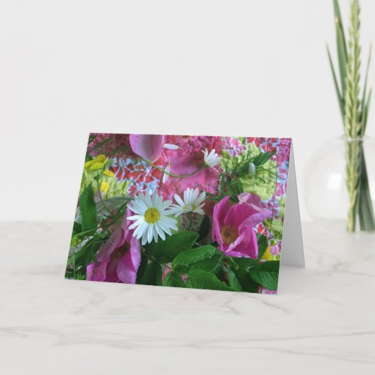Patchwork rosa Geburtstagskarte Karte (Vorderseite)
