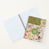 Patchwork Rose Custom Monogram Journal Notebook Notizblock (Innenseite)