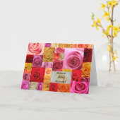 Patchwork-Rose des Muttertags Karte (Gelbe Blume)
