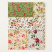 Patchwork-Rose individuell monogrammierter Planer (Rückseite)