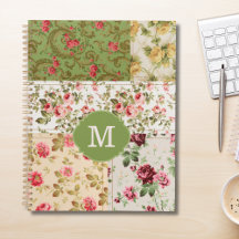 Patchwork-Rose individuell monogrammierter Planer