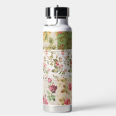 Patchwork-Rose mit individuellem Monogramm Trinkflasche (rechts)