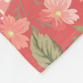 Patchwork-Rose: nahtloses Musterdesign. Fleecedecke (Ecke)