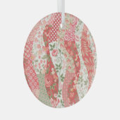 Patchwork-Rose: nahtloses Musterdesign. Ornament Aus Glas (Vorderseite Rechts)