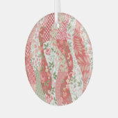 Patchwork-Rose: nahtloses Musterdesign. Ornament Aus Glas (Vorderseite links)