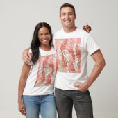 Patchwork-Rose: nahtloses Musterdesign. T-Shirt (Unisex)