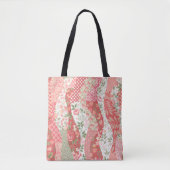 Patchwork-Rose: nahtloses Musterdesign. Tasche (Vorderseite)