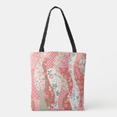 Patchwork-Rose: nahtloses Musterdesign. Tasche (Rückseite)