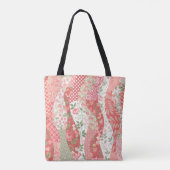 Patchwork-Rose: nahtloses Musterdesign. Tasche (Rückseite)