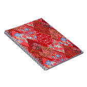 Patchwork, rot, roter Patchwork Notizblock (Rechte Seite)